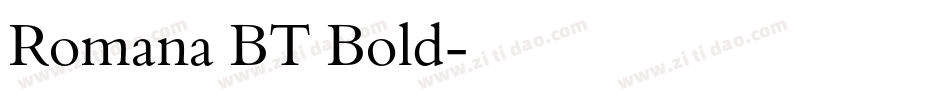 Romana BT Bold字体转换